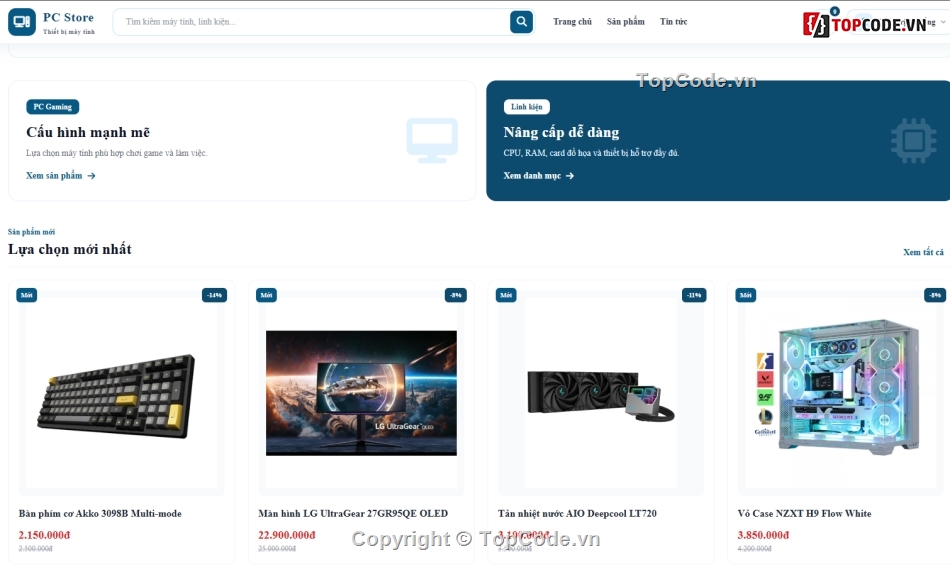 Web bán máy tính,Website bán linh kiện máy tính,Web bán linh kiện máy tính